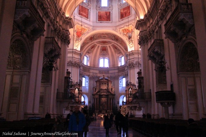 Inside Salzburg/Dome Cathedral in Salzburg, Austria