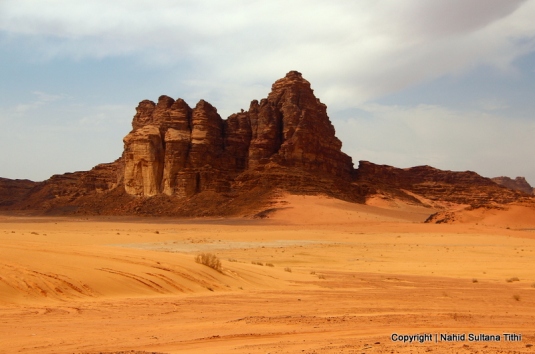 A nice afternoon in the desert of Wadi Rum, Jordan
