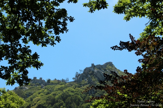 One of the gems of Sintra, Portugal - Moorish Castle as seen from Quinta de Regaleira