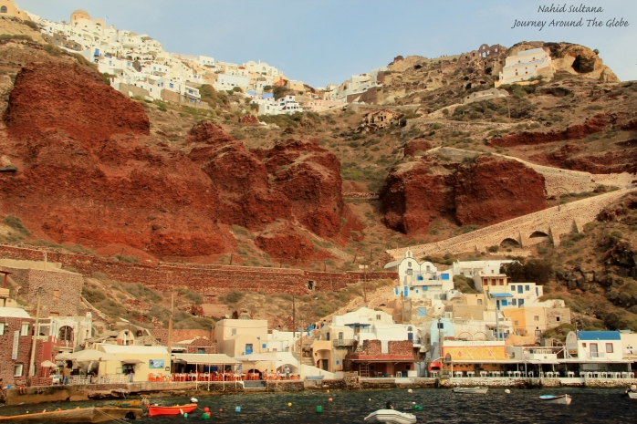 Ammoudi Bay at the foothill of Oia in Santorini, Greece