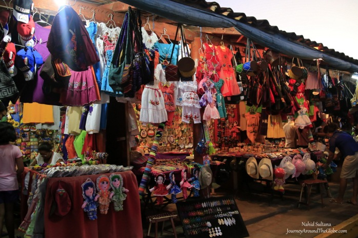 Some souvenir stores in Puerto Salvador Allende in Managua, Nicaragua